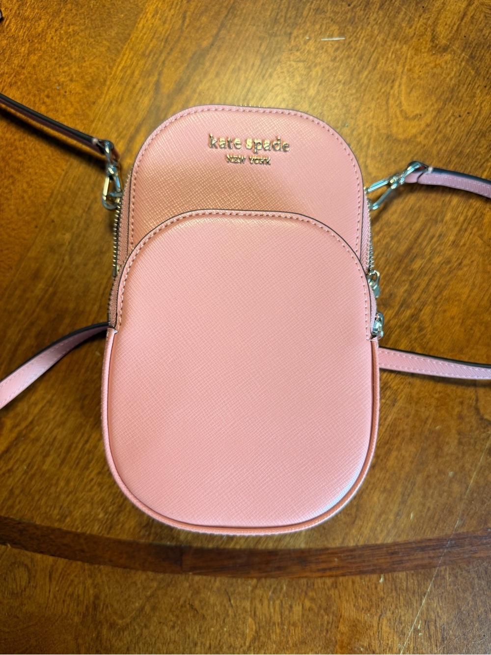 kate spade Pink Saffiano Crossbody Phone Bag